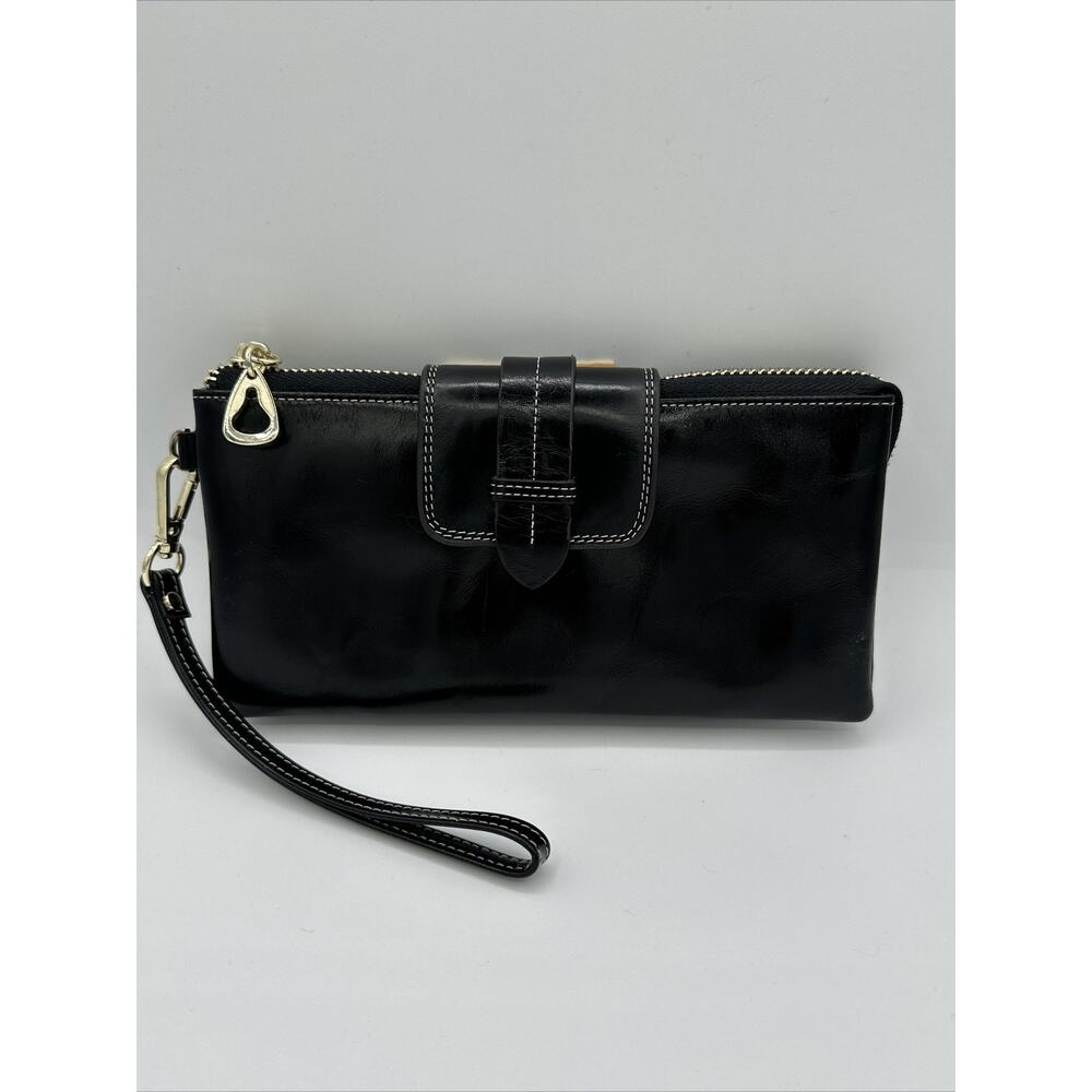 New Faux Black Leather Long Wallet Purse Handbag Credit Card Folding Zip Pocket